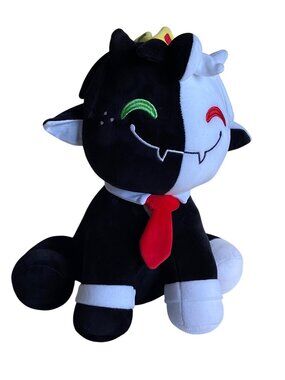 Ranboo Sit Plush by Youtooz – Black & White Crowned Plush – New With Tags